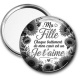 Miroir de poche -  ma fille chaque battement de mon coeur est un Je t'aime