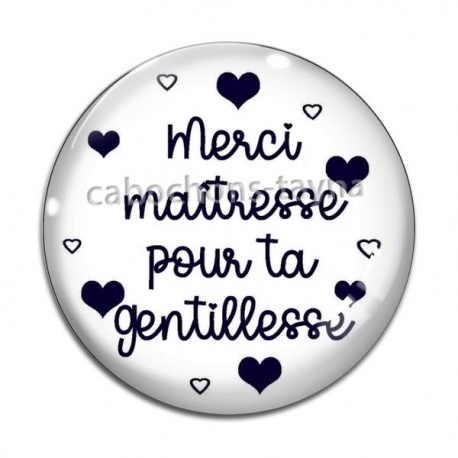 Cabochon Verre -  maîtresse gentille