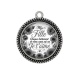 Pendentif Cabochon Argent -  ma fille chaque battement de mon coeur est un Je t'aime