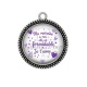 Pendentif Cabochon Argent -  ma marraine à moi elle est formidable, je t'aime