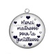 Pendentif Cabochon Argent -  maîtresse gentille