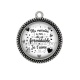 Pendentif Cabochon Argent -  ma marraine à moi elle est formidable, je t'aime