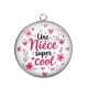 Pendentif Cabochon Argent - une nièce super cool
