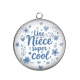 Pendentif Cabochon Argent - une nièce super cool
