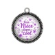 Pendentif Cabochon Argent - une nièce super cool
