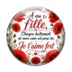 Cabochon Verre - A ma fille chaque battement de mon coeur est pour toi un Je t'aime très fort