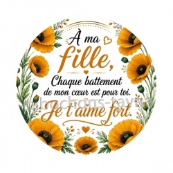 A ma fille chaque battement de mon coeur est pour toi un Je t'aime très fort