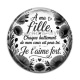 Cabochon Résine - A ma fille chaque battement de mon coeur est pour toi un Je t'aime très fort