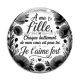 Cabochon Verre - A ma fille chaque battement de mon coeur est pour toi un Je t'aime très fort