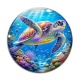 Cabochon Verre - tortue de mer