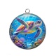 Pendentif Cabochon Argent - tortue de mer