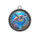 Pendentif Cabochon Argent - tortue de mer