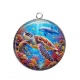Pendentif Cabochon Argent - tortue de mer