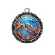 Pendentif Cabochon Argent - tortue de mer