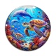 Cabochon Verre - tortue de mer