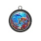 Pendentif Cabochon Argent - tortue de mer