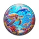 Cabochon Résine - tortue de mer