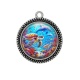 Pendentif Cabochon Argent - tortue de mer