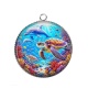 Pendentif Cabochon Argent - tortue de mer