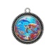 Pendentif Cabochon Argent - tortue de mer