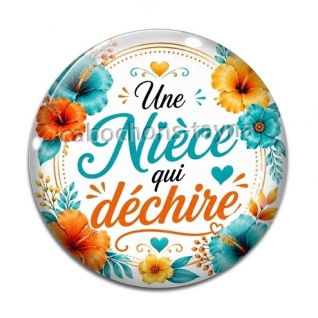 Cabochon Verre - une nièce qui déchire