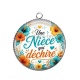 Pendentif Cabochon Argent - une nièce qui déchire