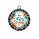 Pendentif Cabochon Argent - une nièce qui déchire