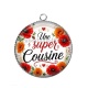 Pendentif Cabochon Argent - une super cousine