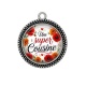 Pendentif Cabochon Argent - une super cousine