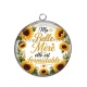 Pendentif Cabochon Argent - ma belle mère elle est formidable