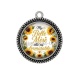 Pendentif Cabochon Argent - ma belle mère elle est formidable