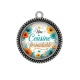 Pendentif Cabochon Argent - une cousine formidable