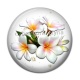 Cabochon Résine - fleur exotique