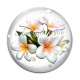 Cabochon Verre - fleur exotique