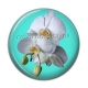 Cabochon Résine - fleur exotique