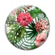 Cabochon Verre - fleur exotique