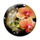 Cabochon Verre - fleur exotique