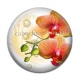 Cabochon Résine - fleur exotique