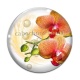 Cabochon Verre - fleur exotique