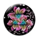 Cabochon Verre - fleur exotique
