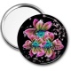 Miroir de poche - fleur exotique
