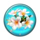 Cabochon Résine - fleur exotique