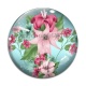 Cabochon Verre - fleur exotique