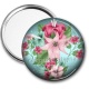 Miroir de poche - fleur exotique