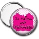Miroir de poche - je t'aime ma maîtresse