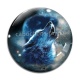Cabochon Verre - loup