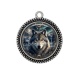 Pendentif Cabochon Argent - loup