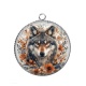 Pendentif Cabochon Argent - loup