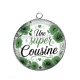 Pendentif Cabochon Argent - une super cousine