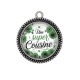 Pendentif Cabochon Argent - une super cousine